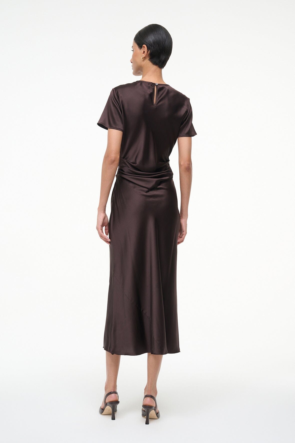 Marcel Silk Dress Earth | STAUD Great Value