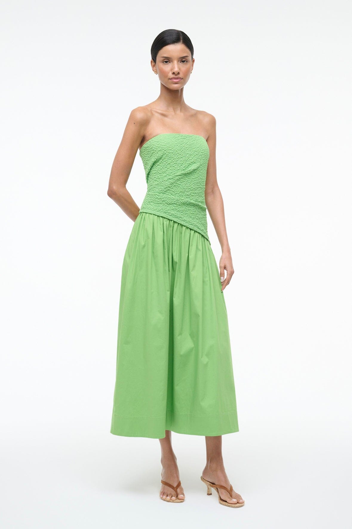 Nia Dress Sprout | STAUD Recommended