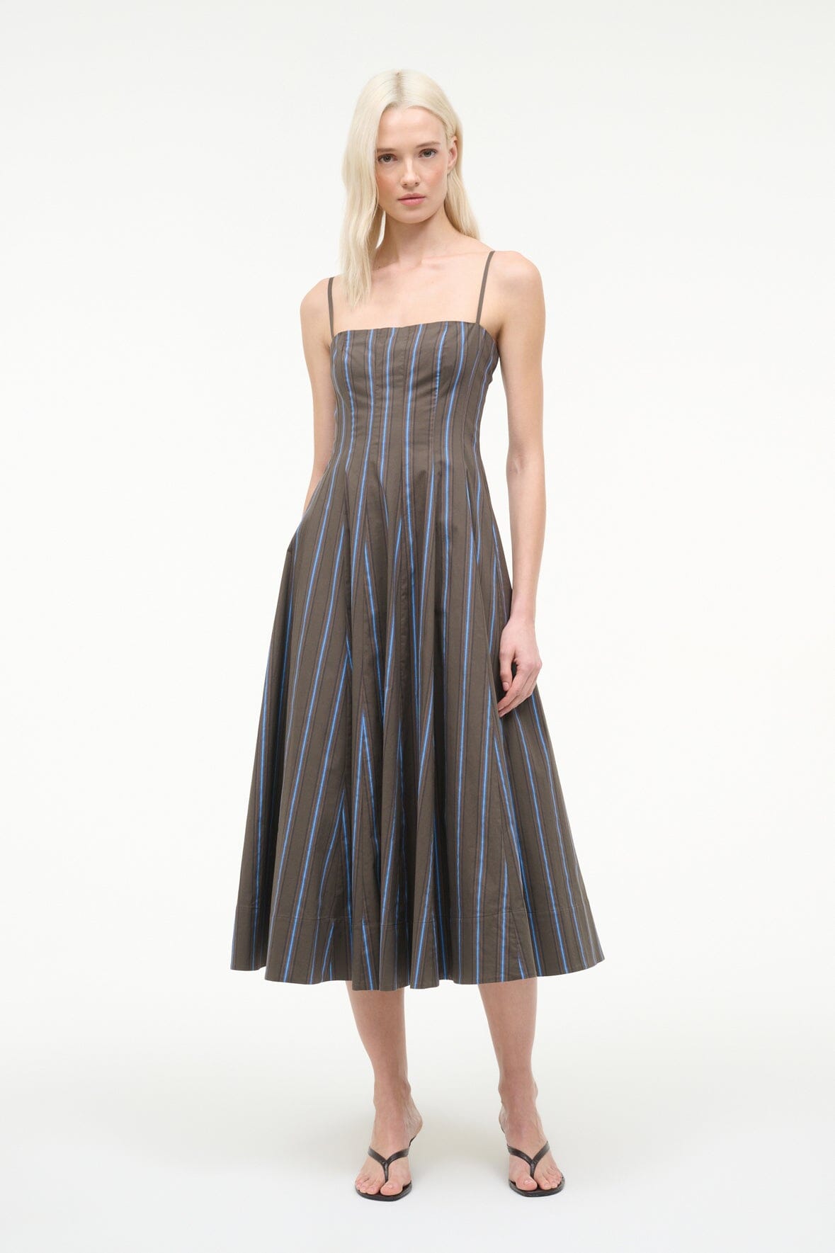Wylie Dress Huntington Stripe | STAUD Value