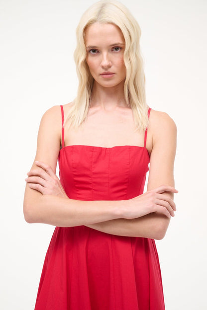 Wylie Dress Cherry | STAUD Best Seller