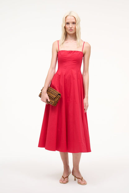 Wylie Dress Cherry | STAUD Best Seller