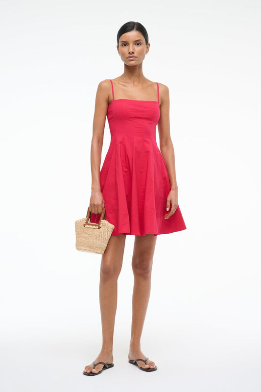Wylie Mini Dress Cherry | STAUD Value