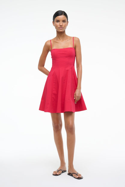 Wylie Mini Dress Cherry | STAUD Value