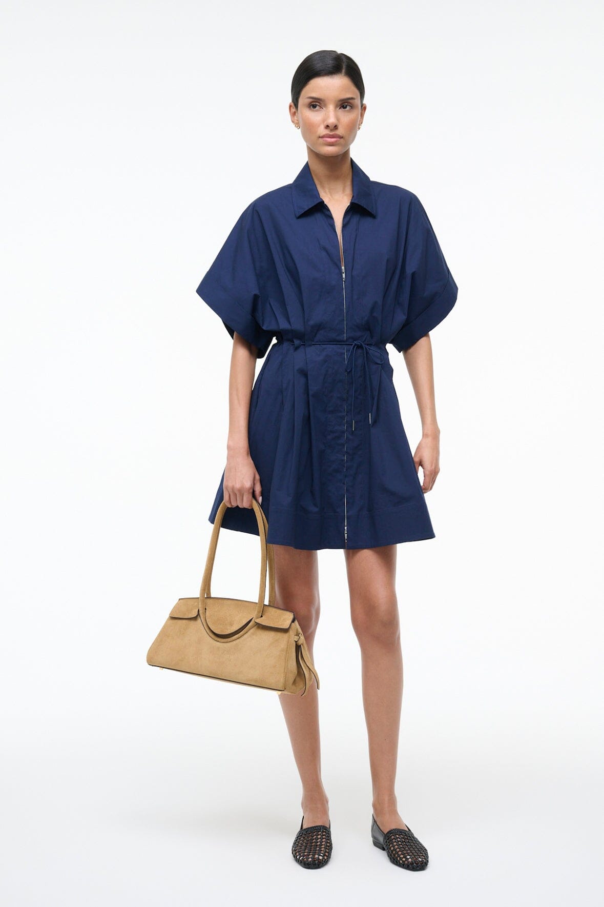 Cori Dress Navy | STAUD Best Price