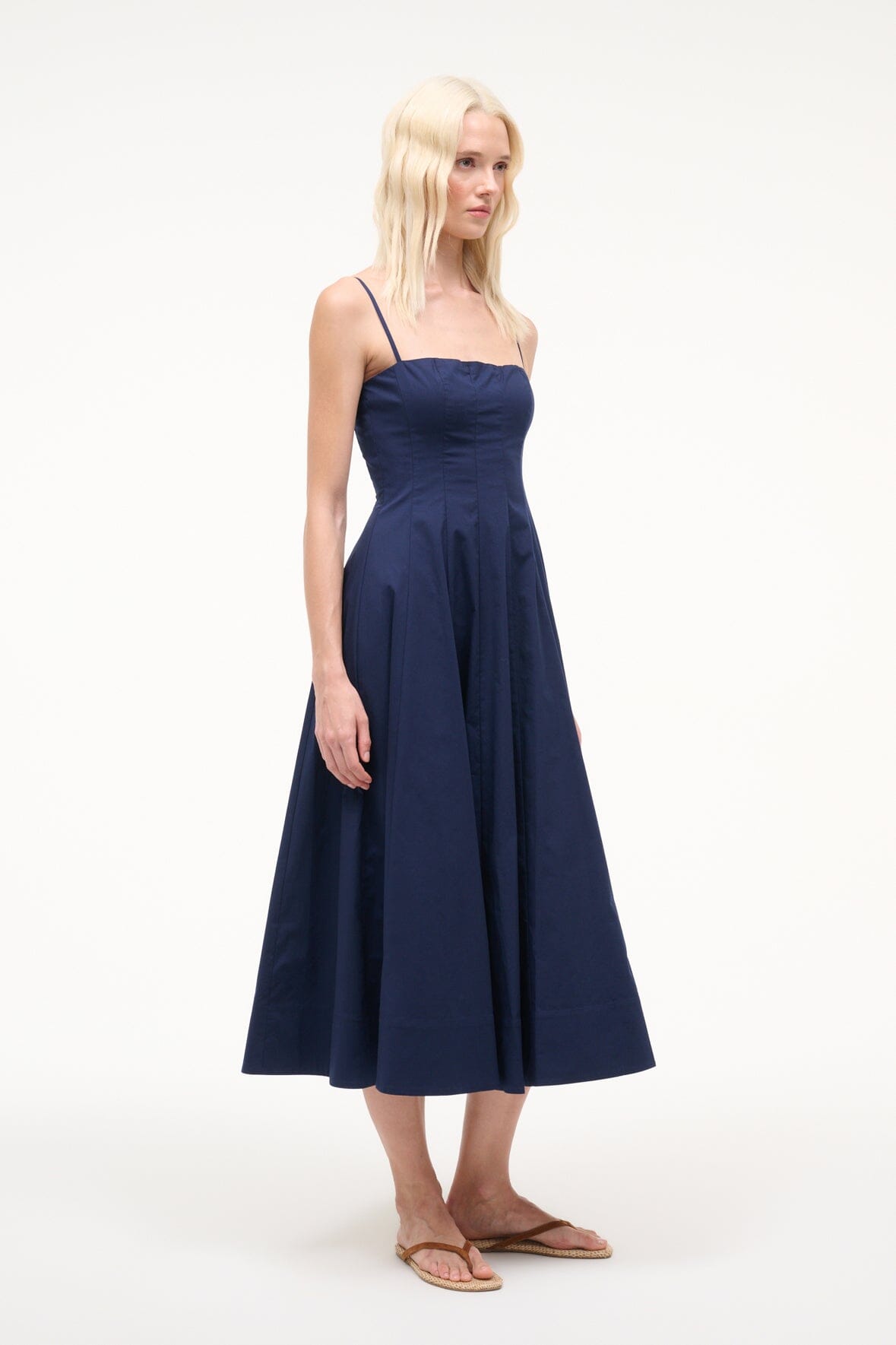 Wylie Dress Navy | STAUD Best Seller