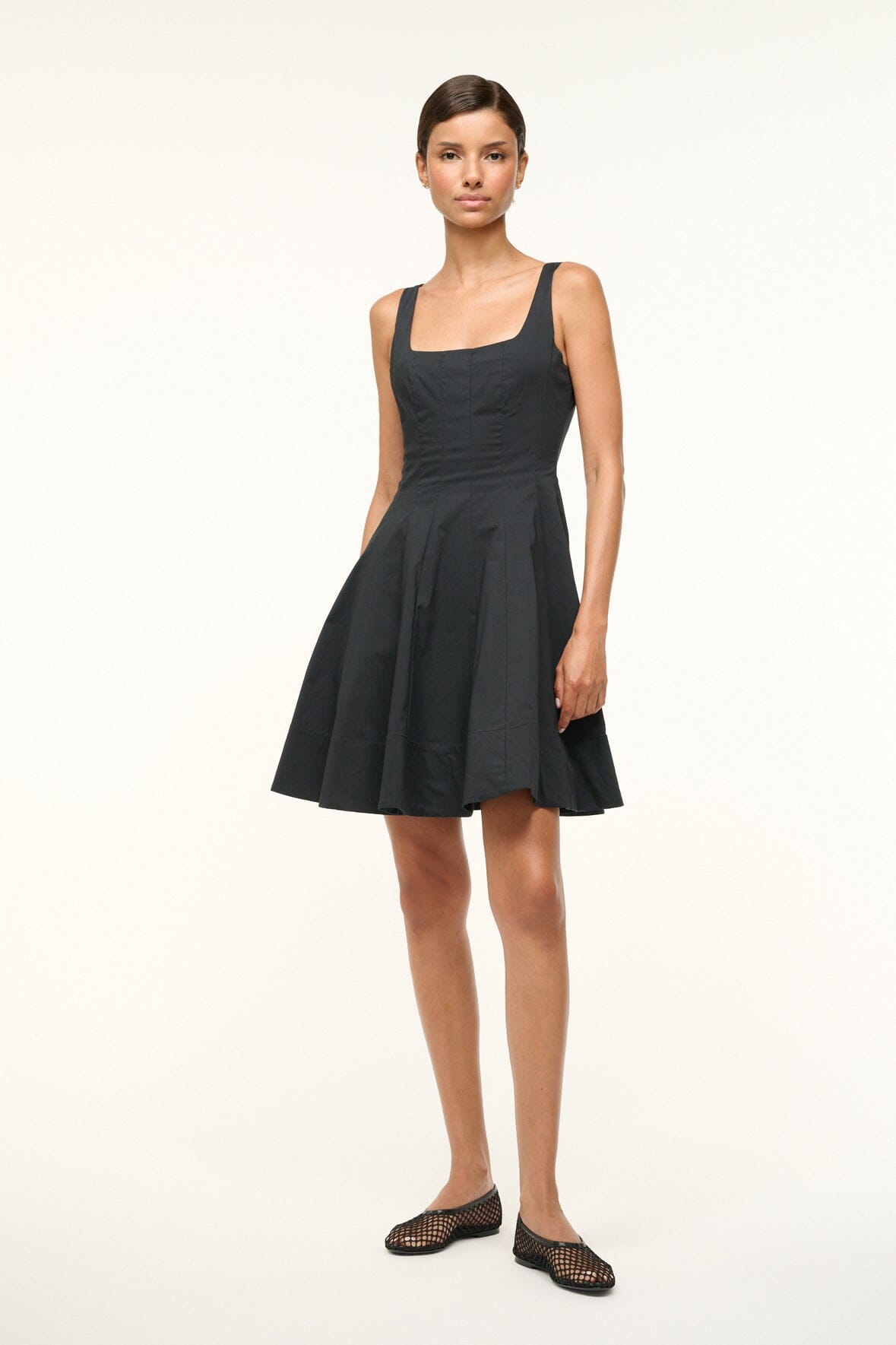 Mini Wells Dress Black | STAUD Premium