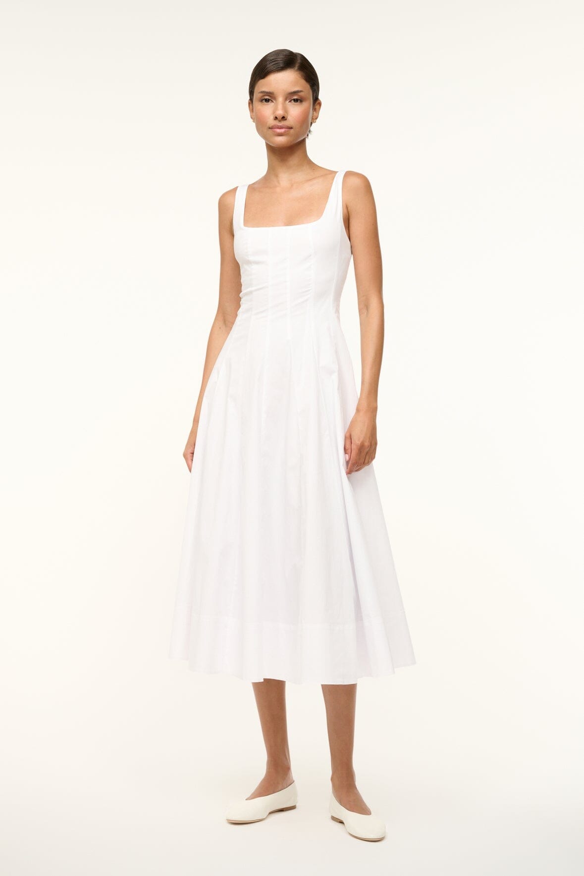 Wells Dress White 1 | STAUD Premium