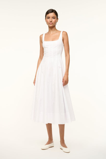 Wells Dress White 1 | STAUD Premium