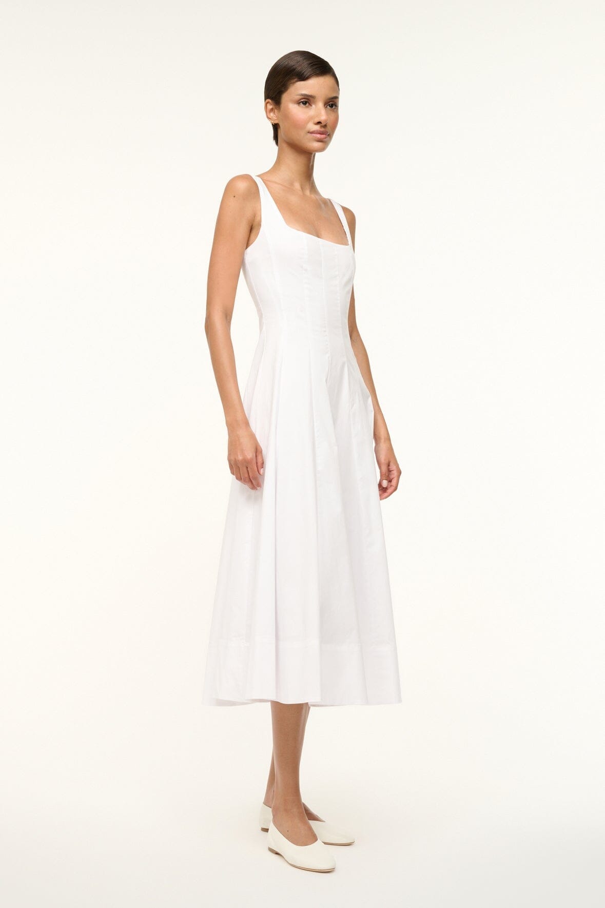 Wells Dress White 1 | STAUD Premium