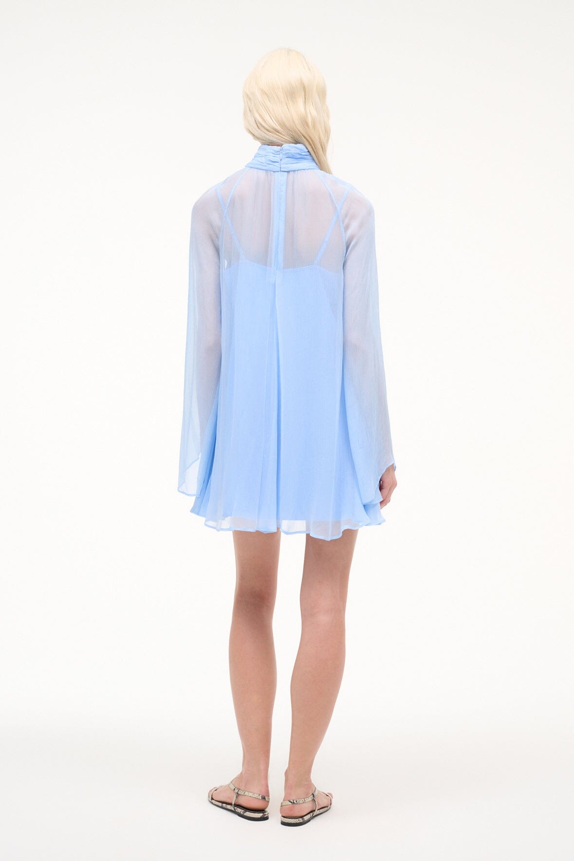 Esther Mini Dress Clear Blue | STAUD New