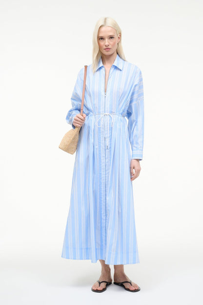 Chi Midi Dress Ventura Stripe | STAUD Customer Favorite