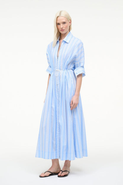 Chi Midi Dress Ventura Stripe | STAUD Customer Favorite