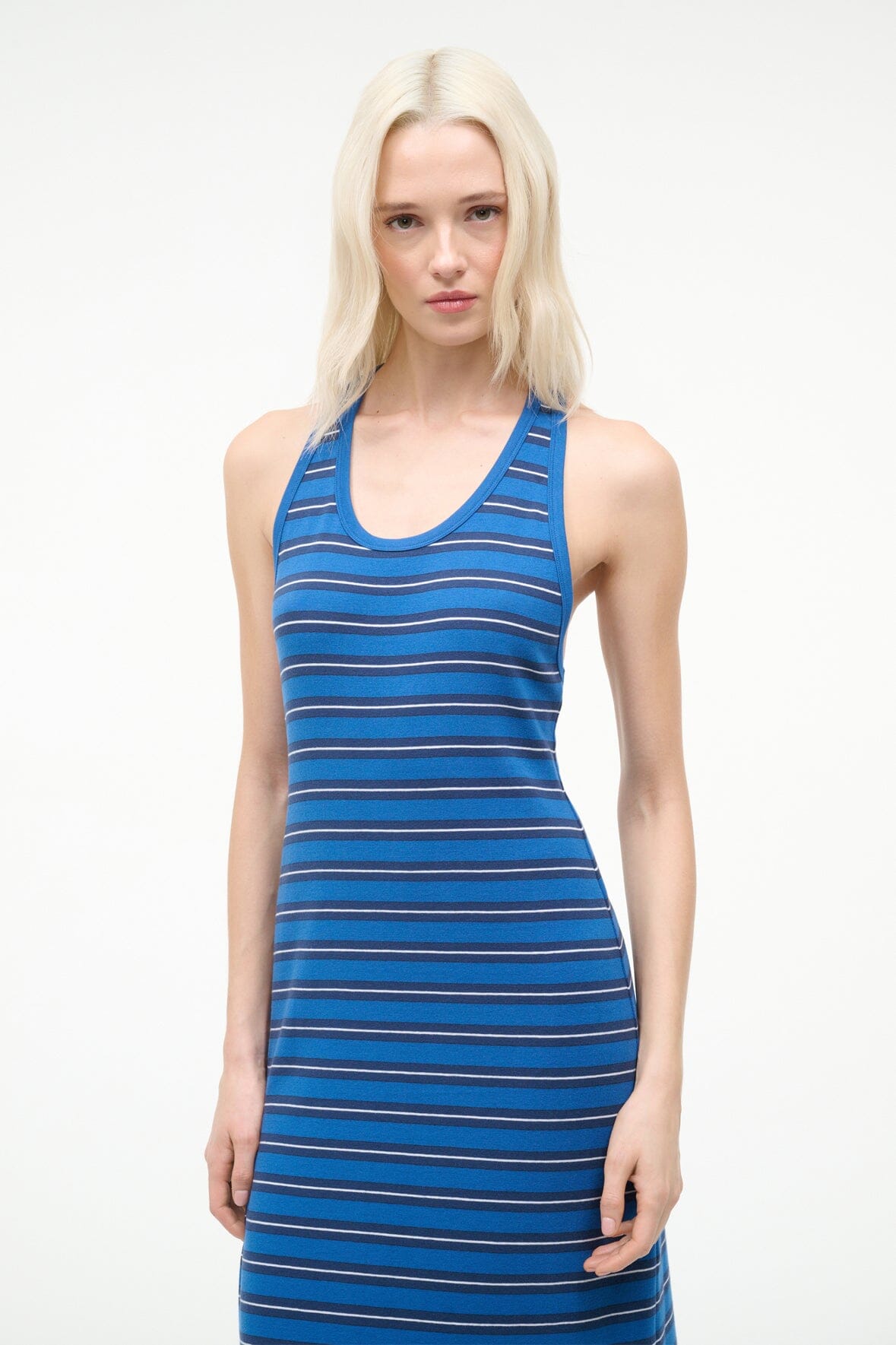 Encino Dress Echo Stripe | STAUD Recommended