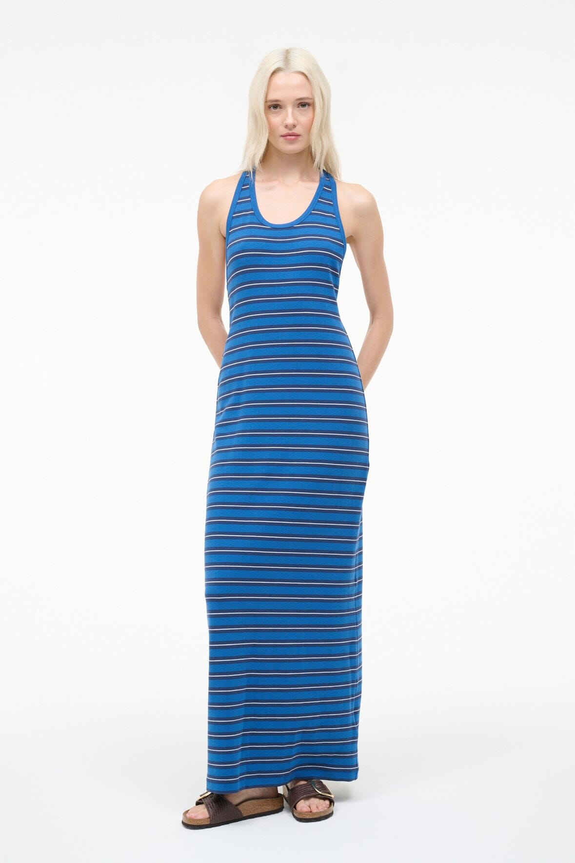 Encino Dress Echo Stripe | STAUD Recommended