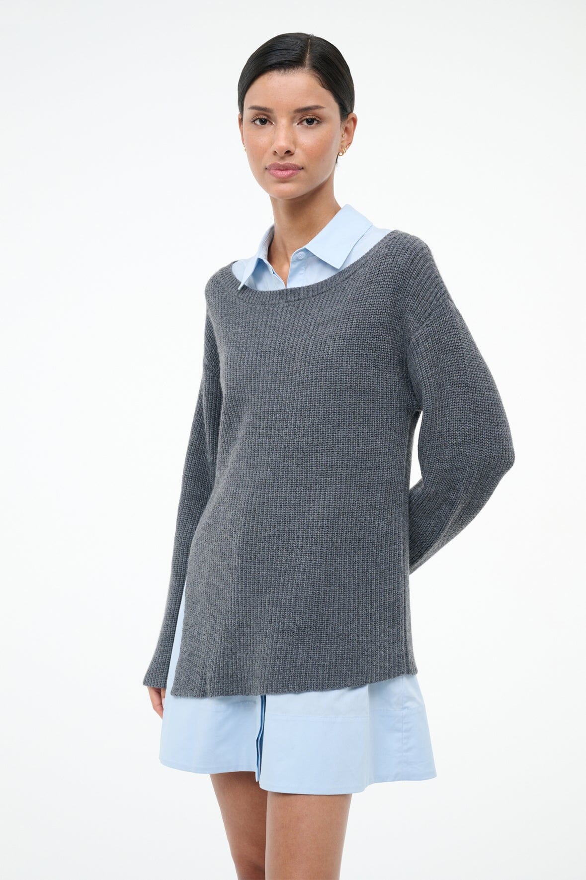 Dane Dress Charcoal Glacier | STAUD Customer Favorite