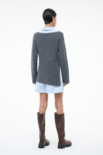 Dane Dress Charcoal Glacier | STAUD Customer Favorite