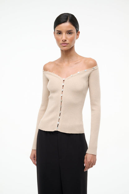 Keaton Sweater Fawn | STAUD New