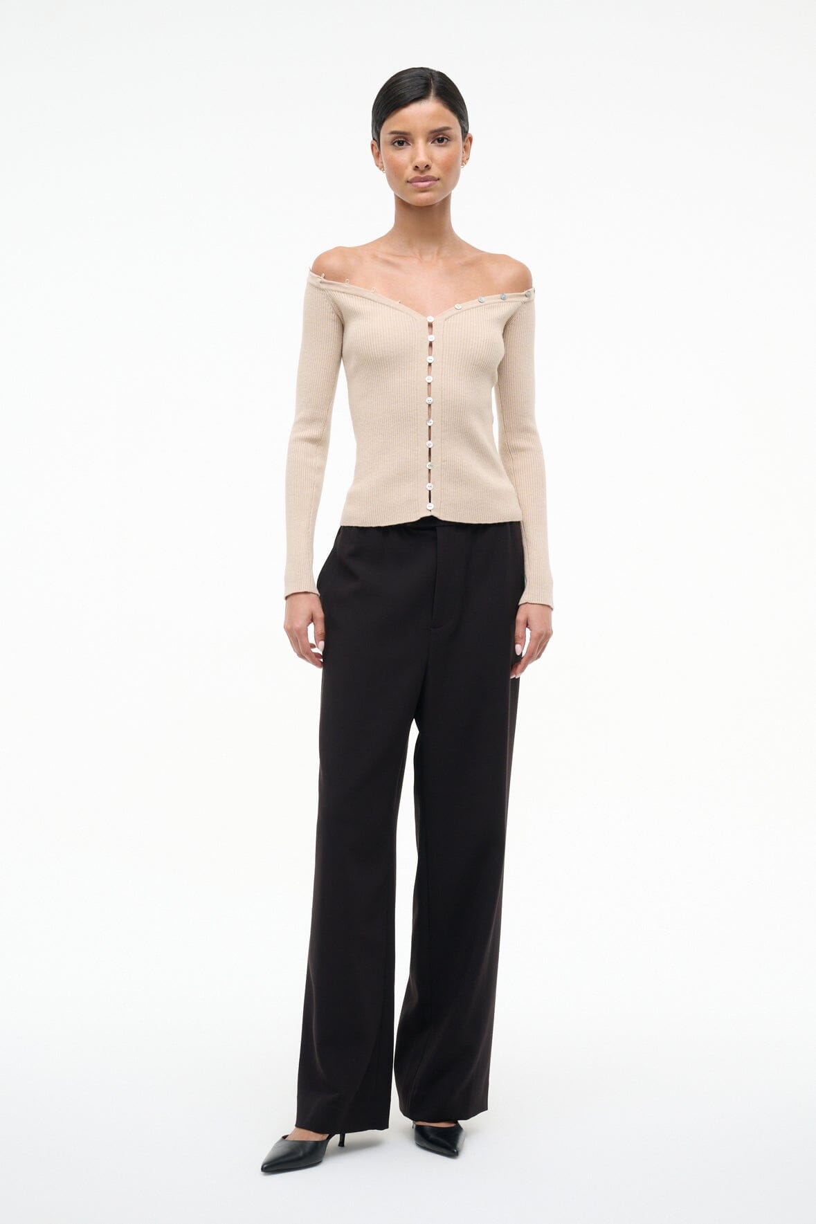 Keaton Sweater Fawn | STAUD New