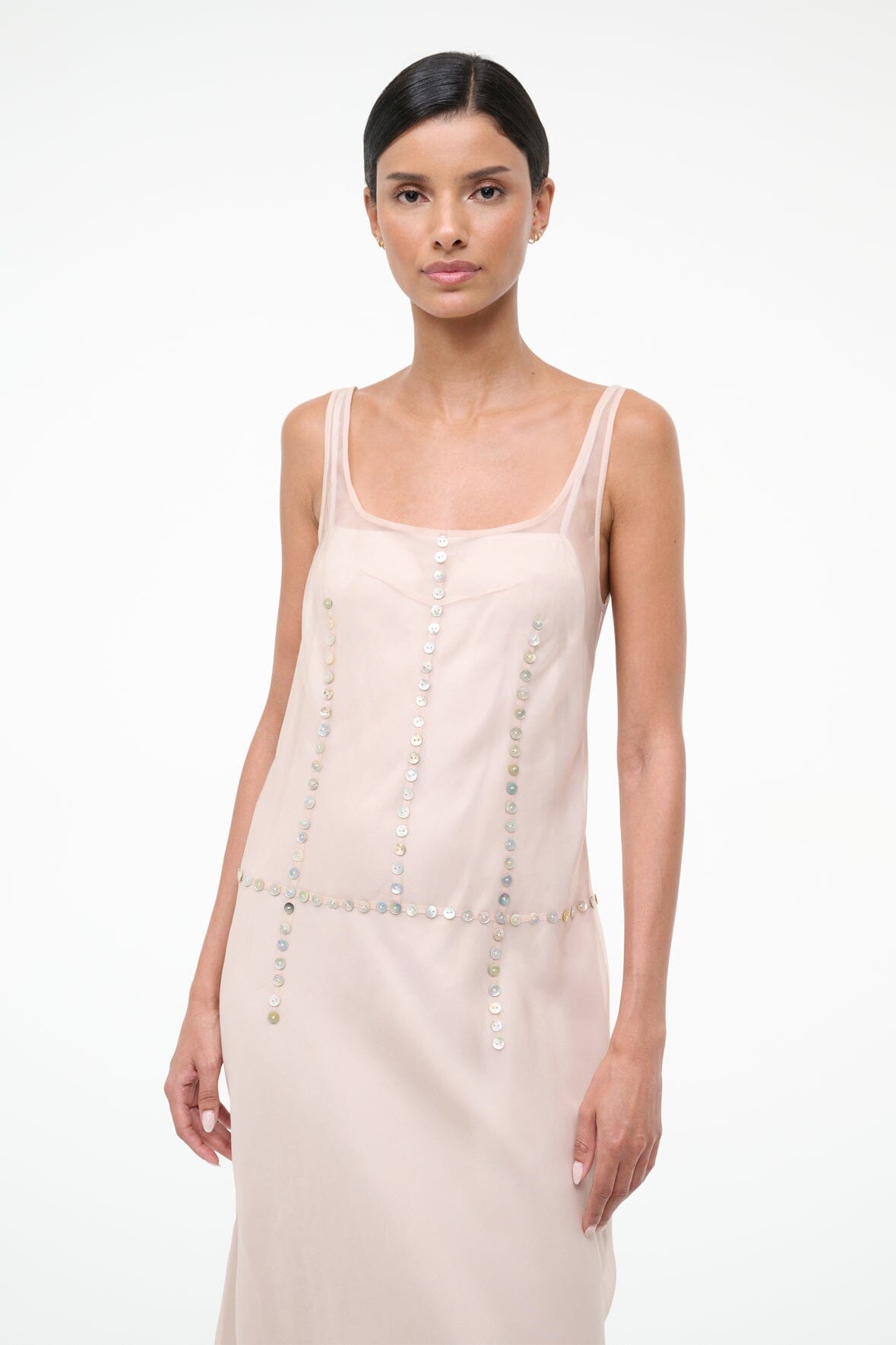 Greta Silk Dress Fawn | STAUD Premium