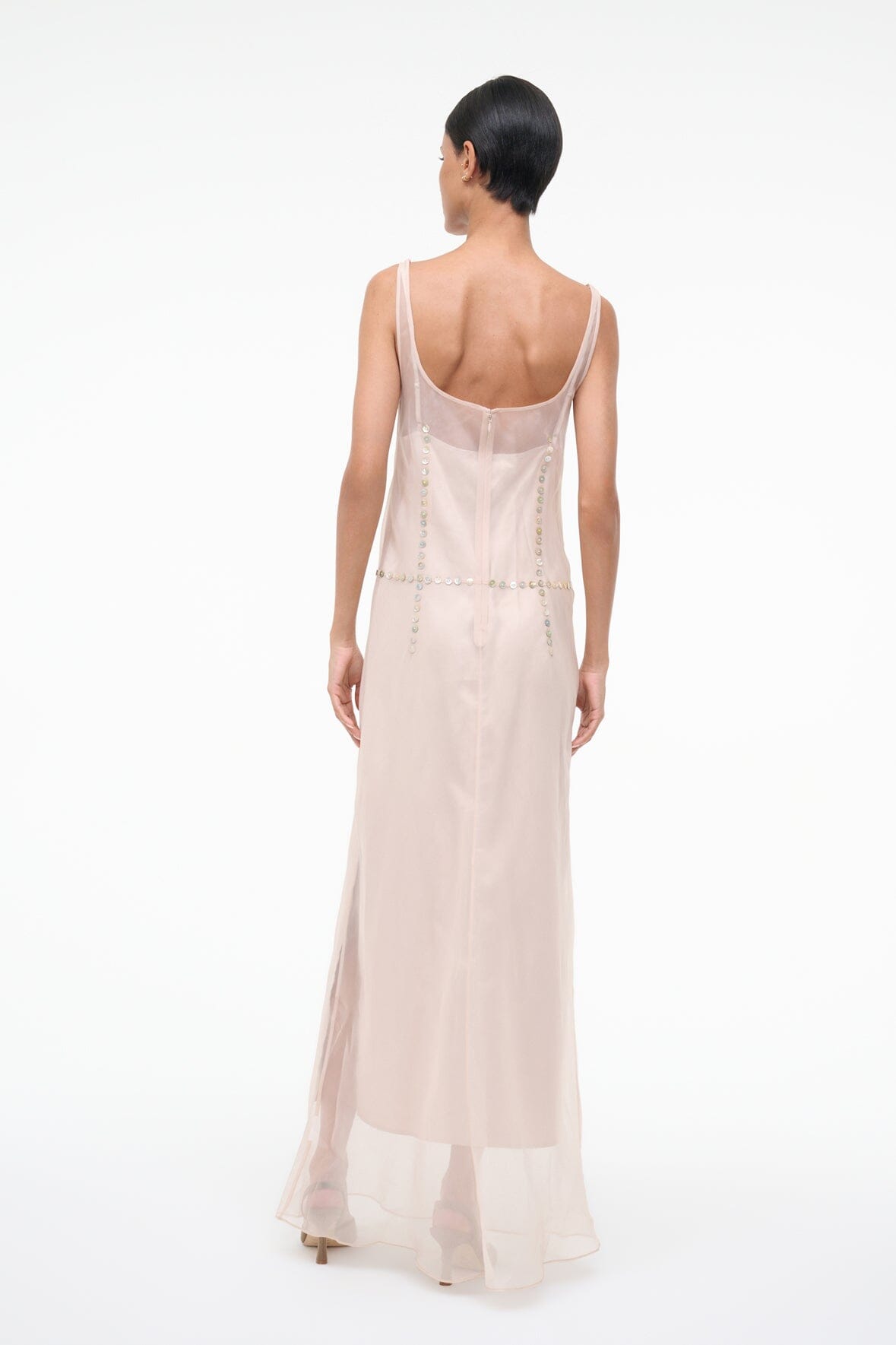 Greta Silk Dress Fawn | STAUD Premium