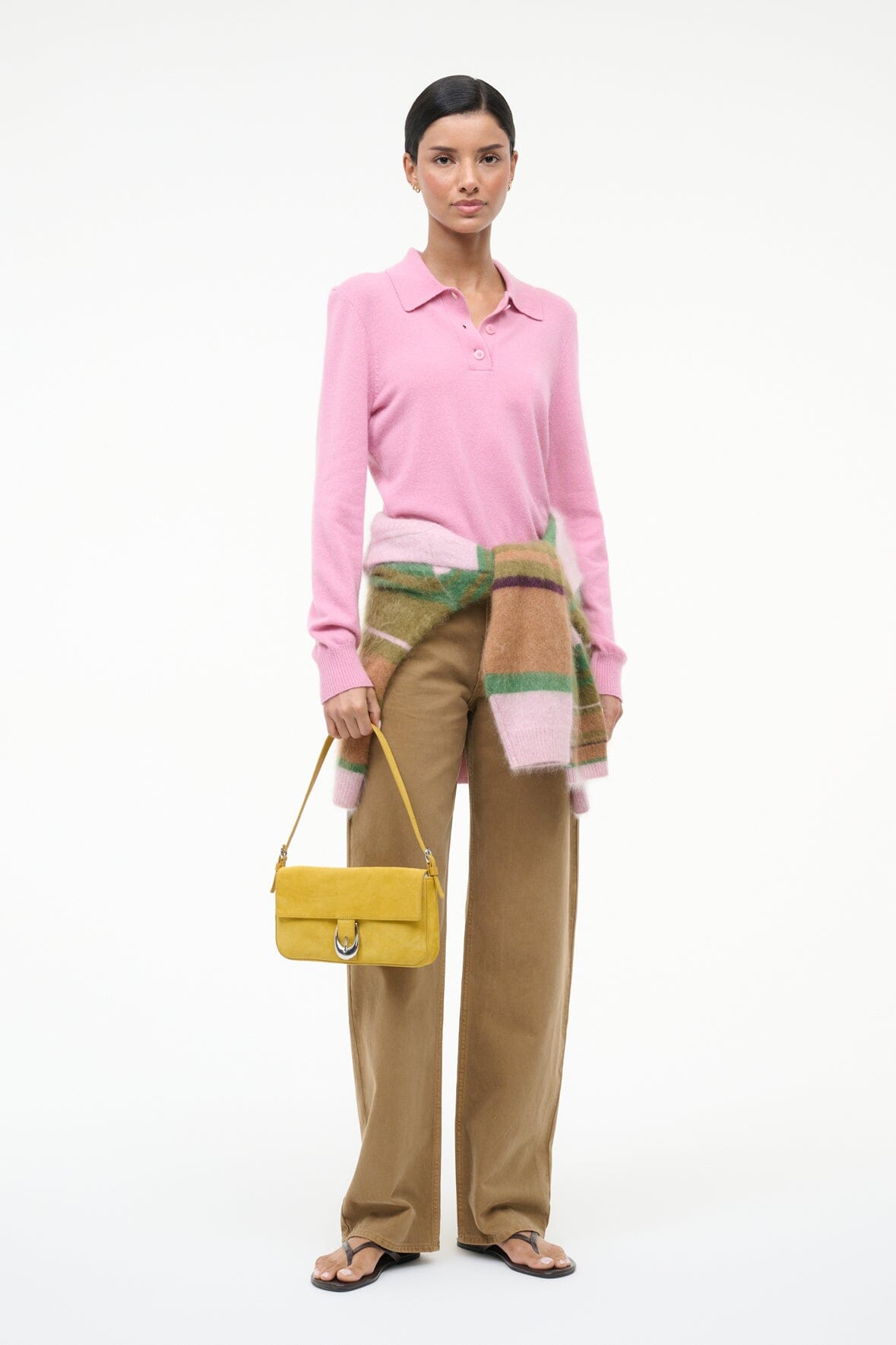 Gemma Cashmere Sweater Papaya | STAUD Essential