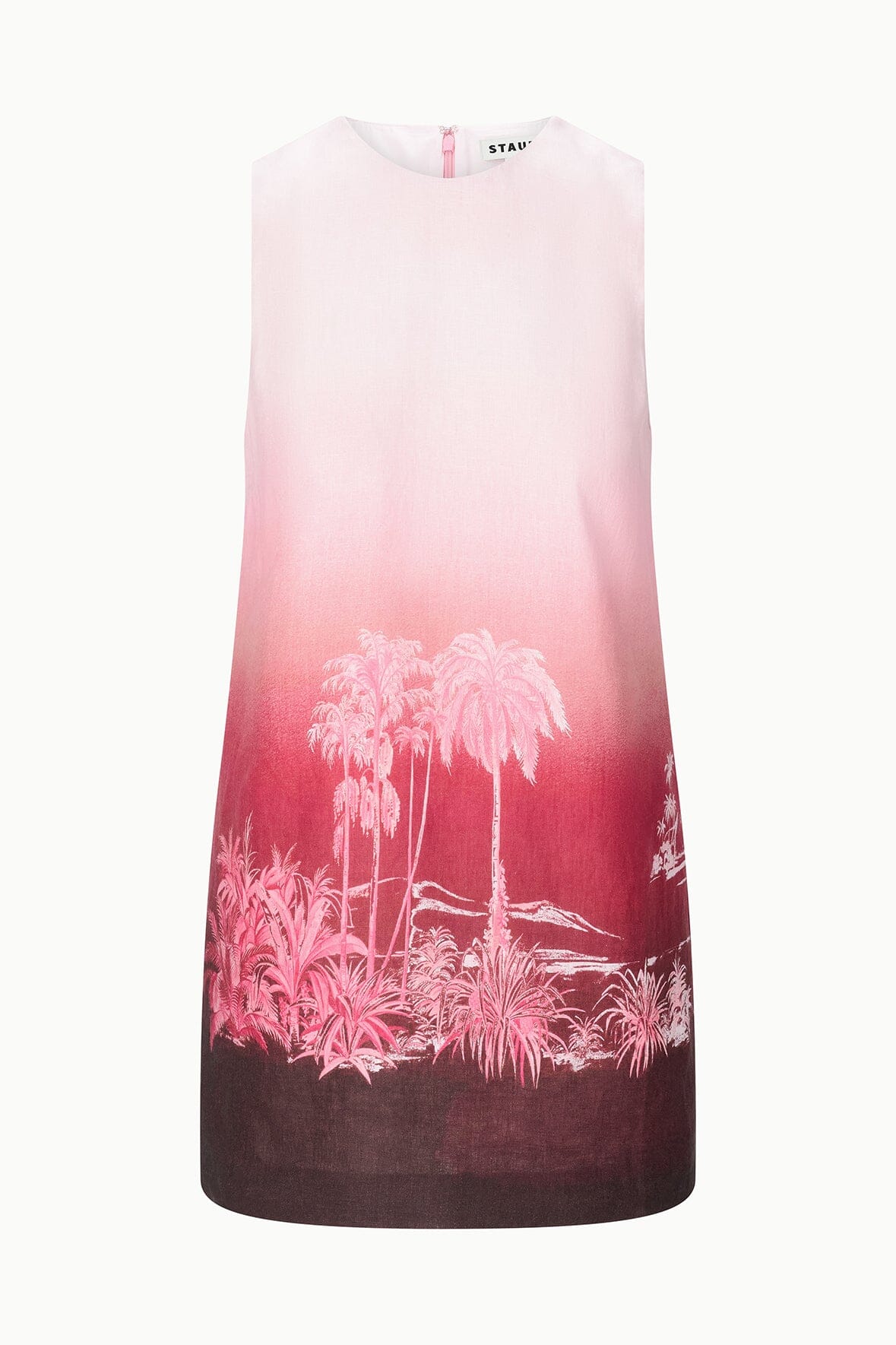 Brea Linen Dress California Clouds | STAUD Trusted