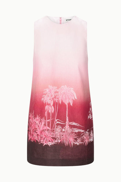 Brea Linen Dress California Clouds | STAUD Trusted