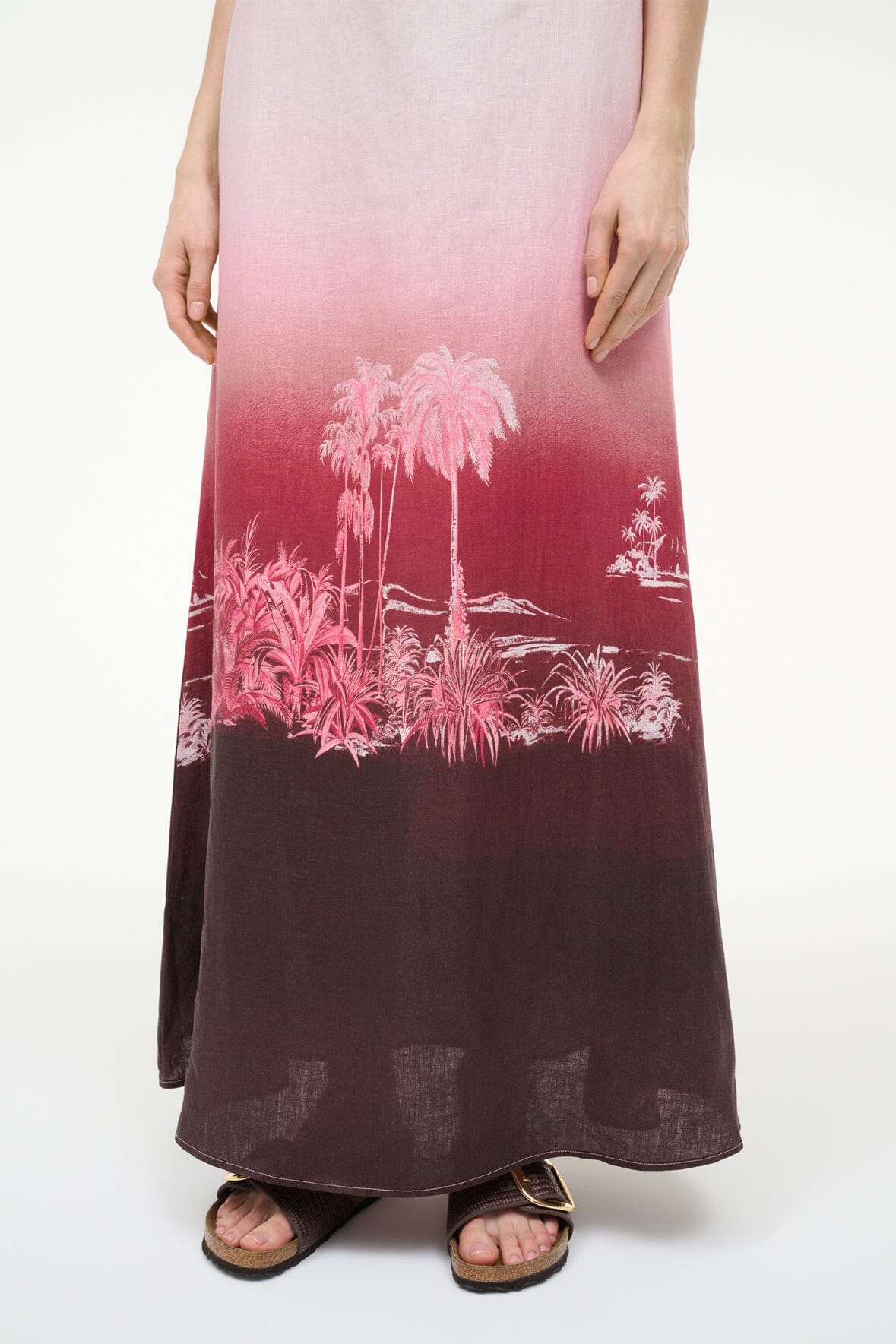 Laura Linen Dress California Clouds | STAUD Signature