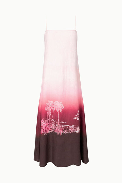 Laura Linen Dress California Clouds | STAUD Signature