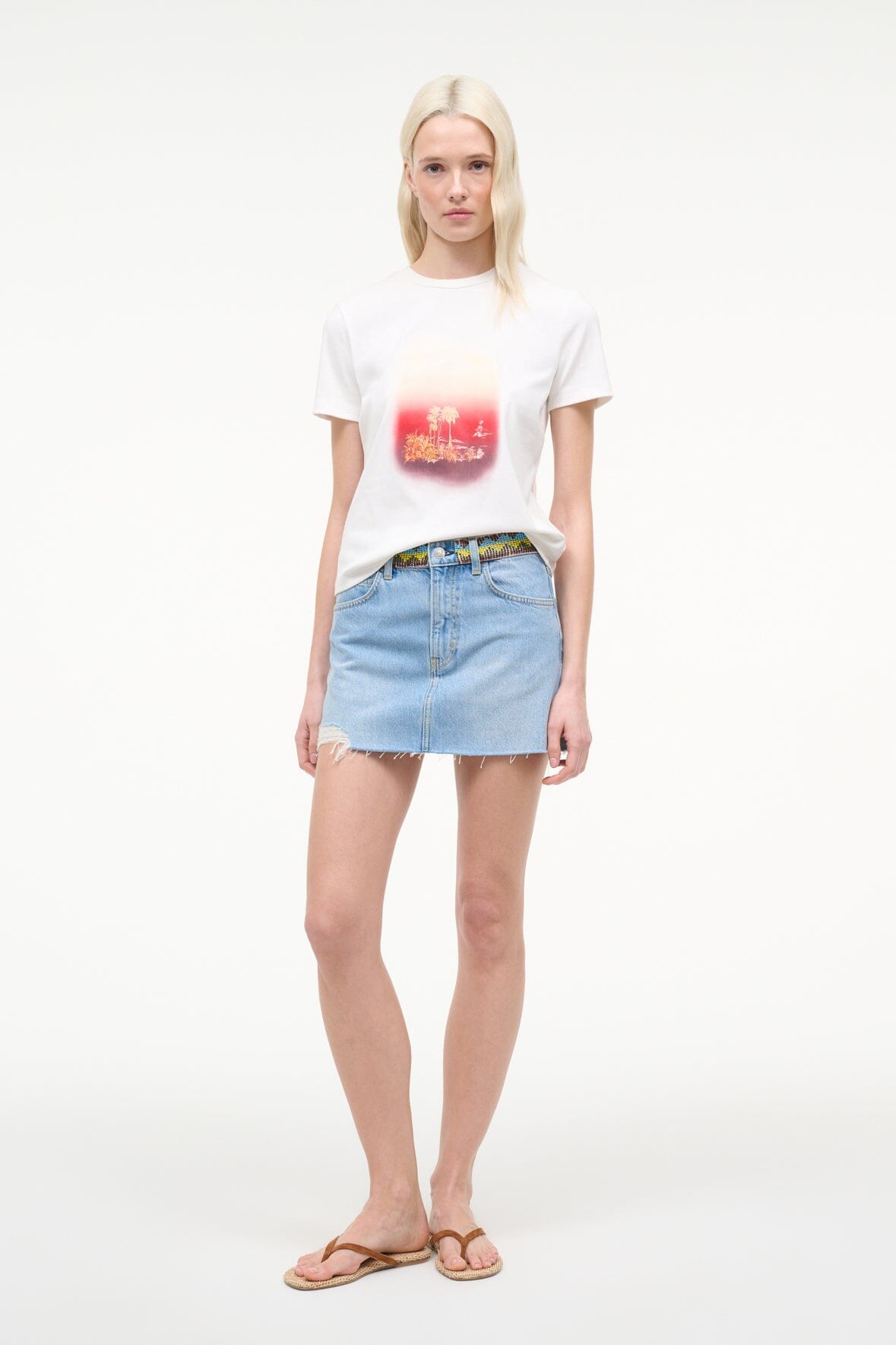 Crew Neck T Shirt California Sunset | STAUD Latest