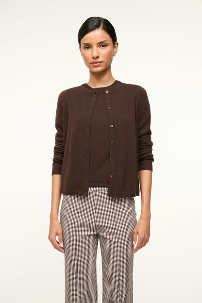 Midnight Cashmere Cardigan Dark Chocolate | STAUD Value
