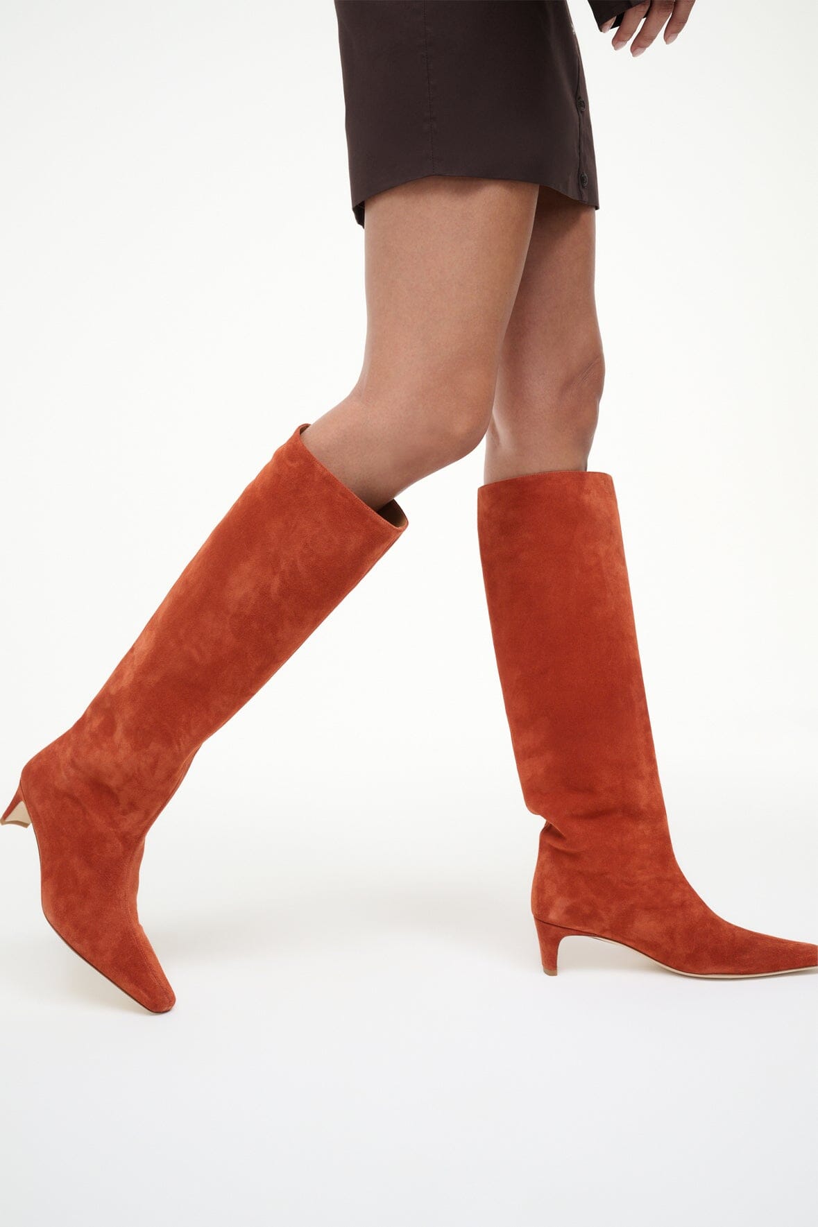 Wally Boot Auburn Suede | STAUD Exclusive