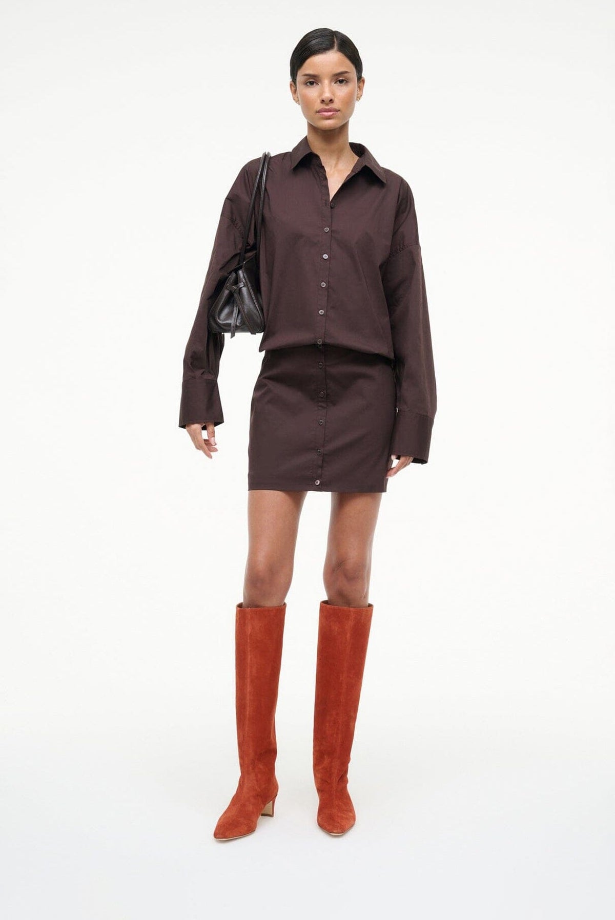 Wally Boot Auburn Suede | STAUD Exclusive