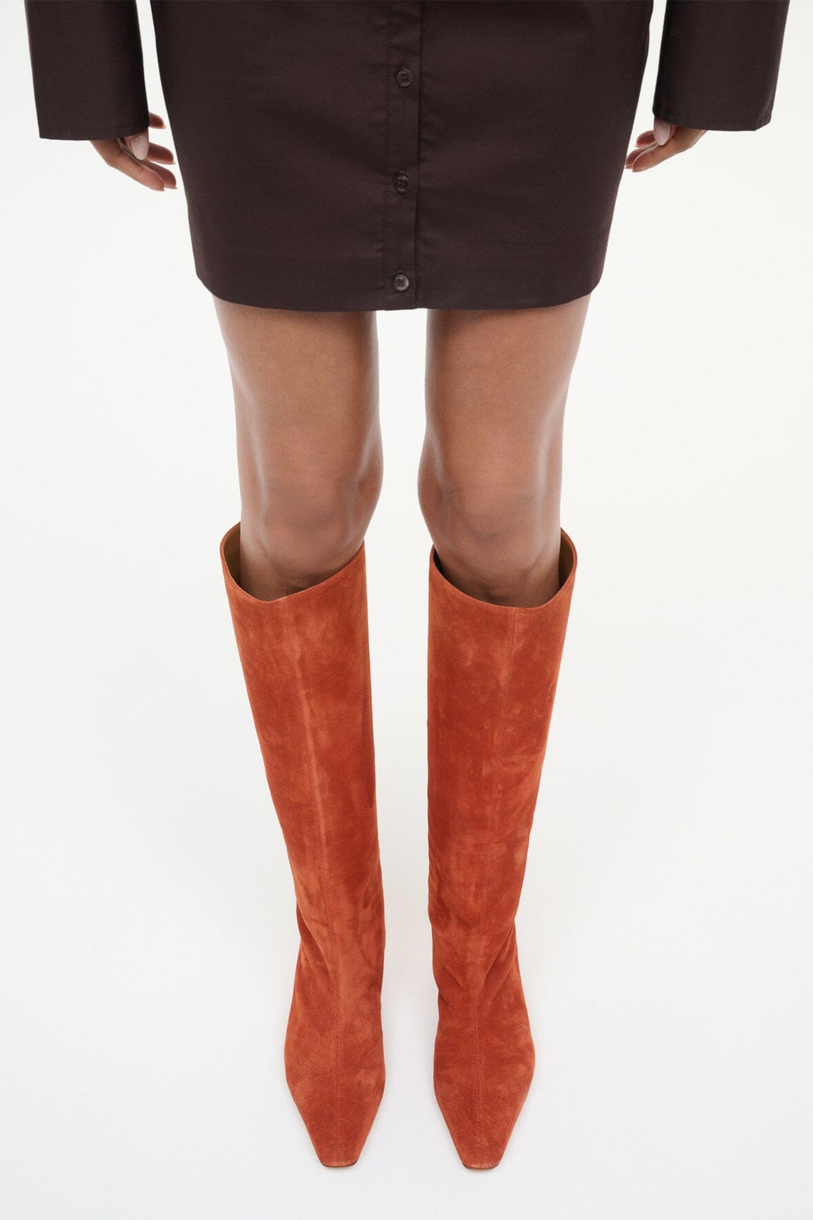 Wally Boot Auburn Suede | STAUD Exclusive