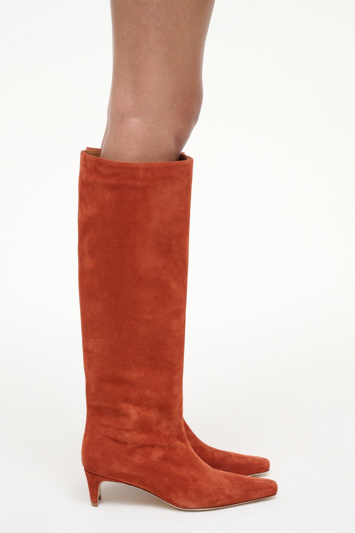 Wally Boot Auburn Suede | STAUD Exclusive