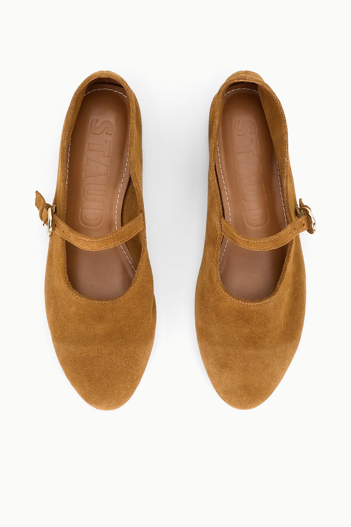 Alba Mary Jane Ballet Flat Tan | STAUD Classic