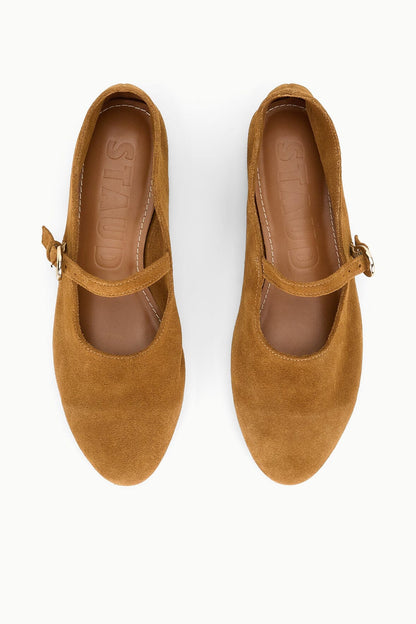 Alba Mary Jane Ballet Flat Tan | STAUD Classic