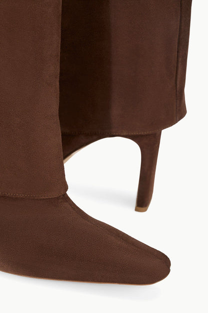 Wally Foldover High Heel Boot Mahogany Suede | STAUD Discount