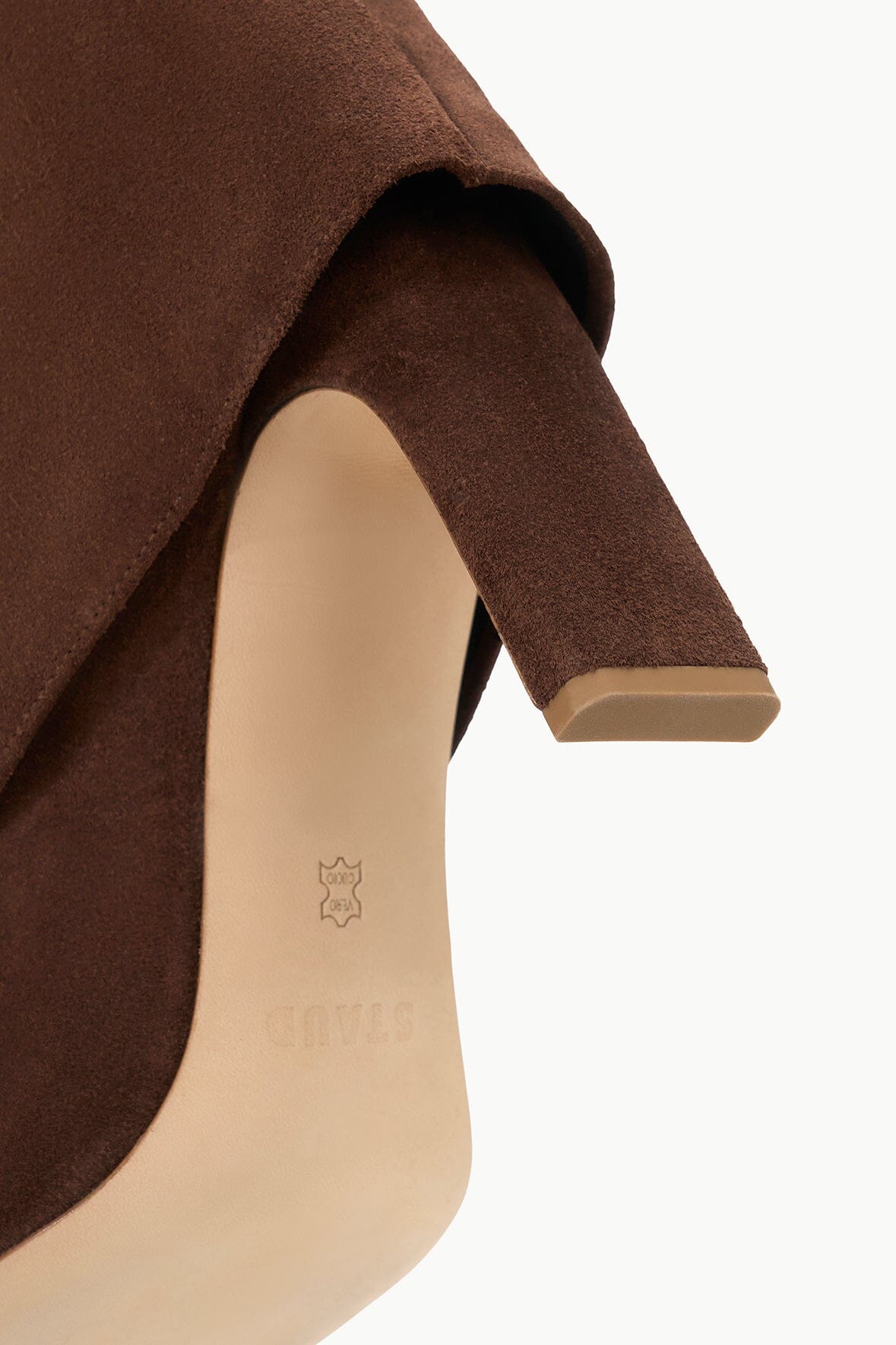 Wally Foldover High Heel Boot Mahogany Suede | STAUD Discount