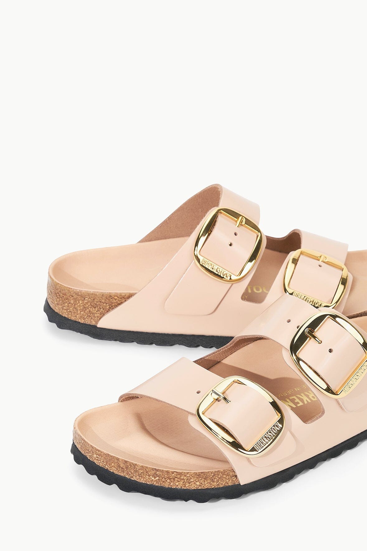 Birkenstock Arizona Big Buckle Sandal - High Shine New Beige | STAUD Best Seller