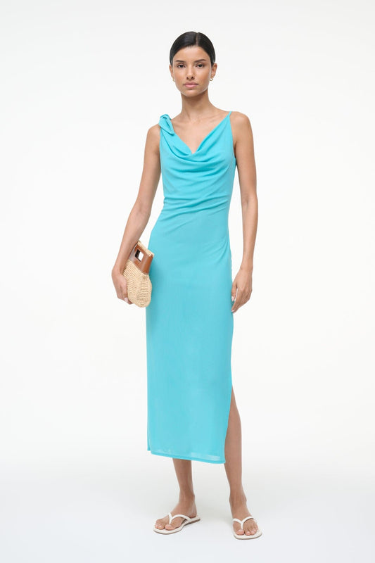 Vienna Dress Teal | STAUD Trending