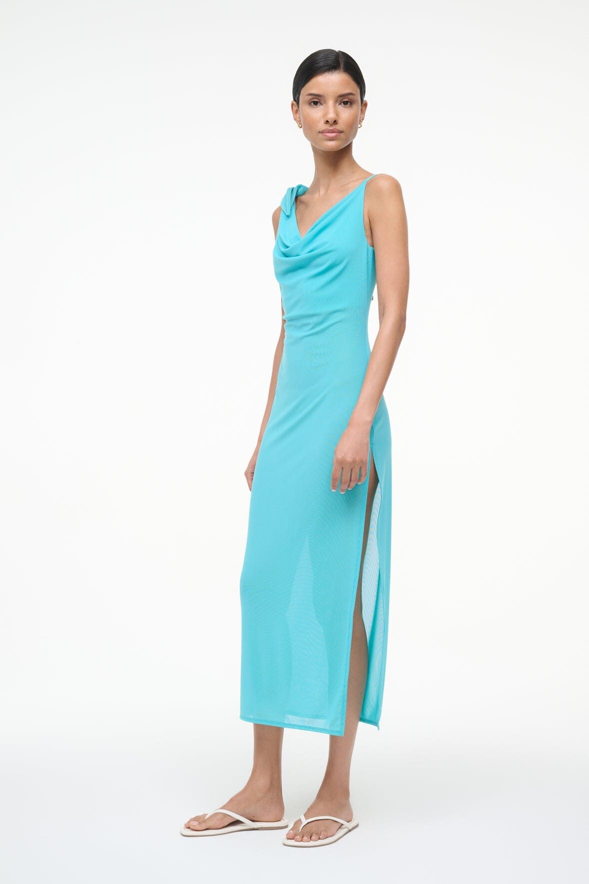Vienna Dress Teal | STAUD Trending