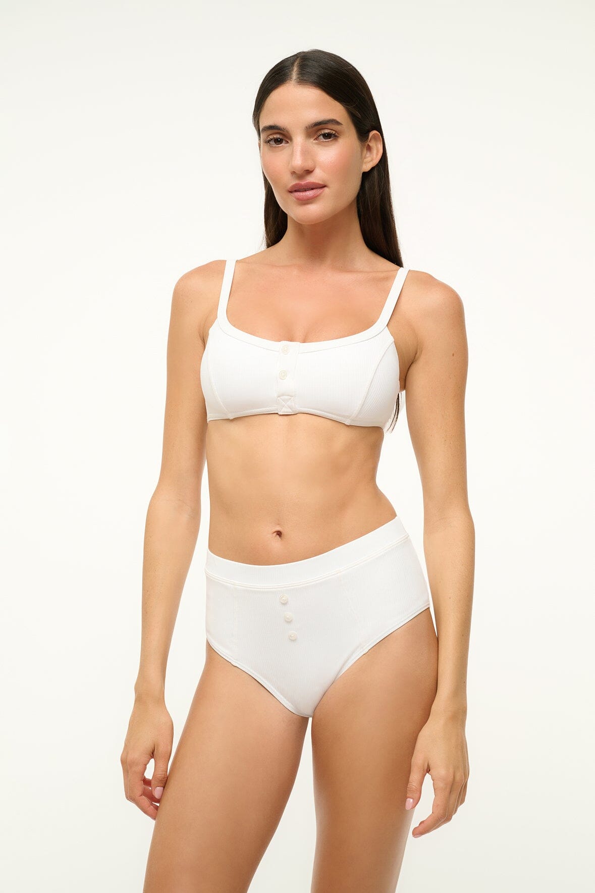 Gia Bikini Bottom Bright White | STAUD Premium