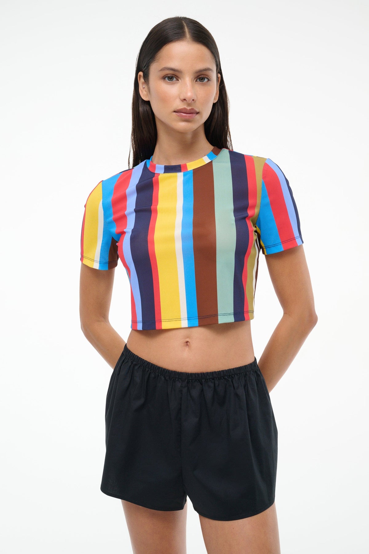 Fernanda Coverup Top Market Stripe | STAUD Latest