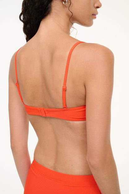 Jo Balconette Bikini Top Cayenne | STAUD Smart Buy