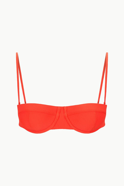 Jo Balconette Bikini Top Cayenne | STAUD Smart Buy