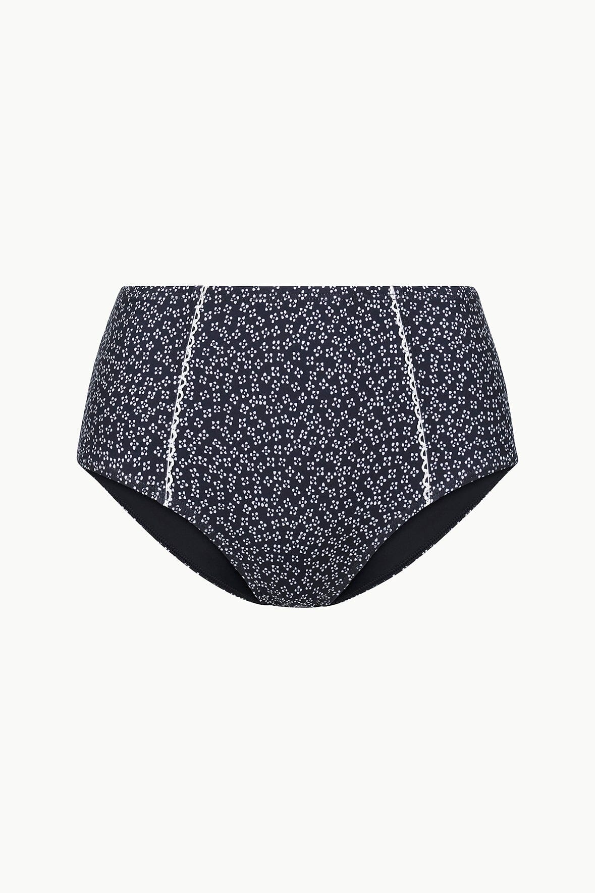 Brenton Bikini Bottom Black Woodblock Ditsy Floral | STAUD Best Price