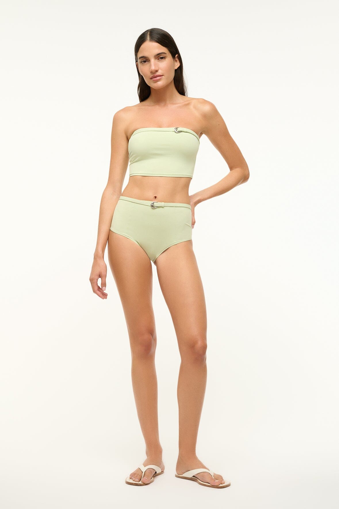 Belted Wailea Bikini Bottom Pale Jade | STAUD Best Price