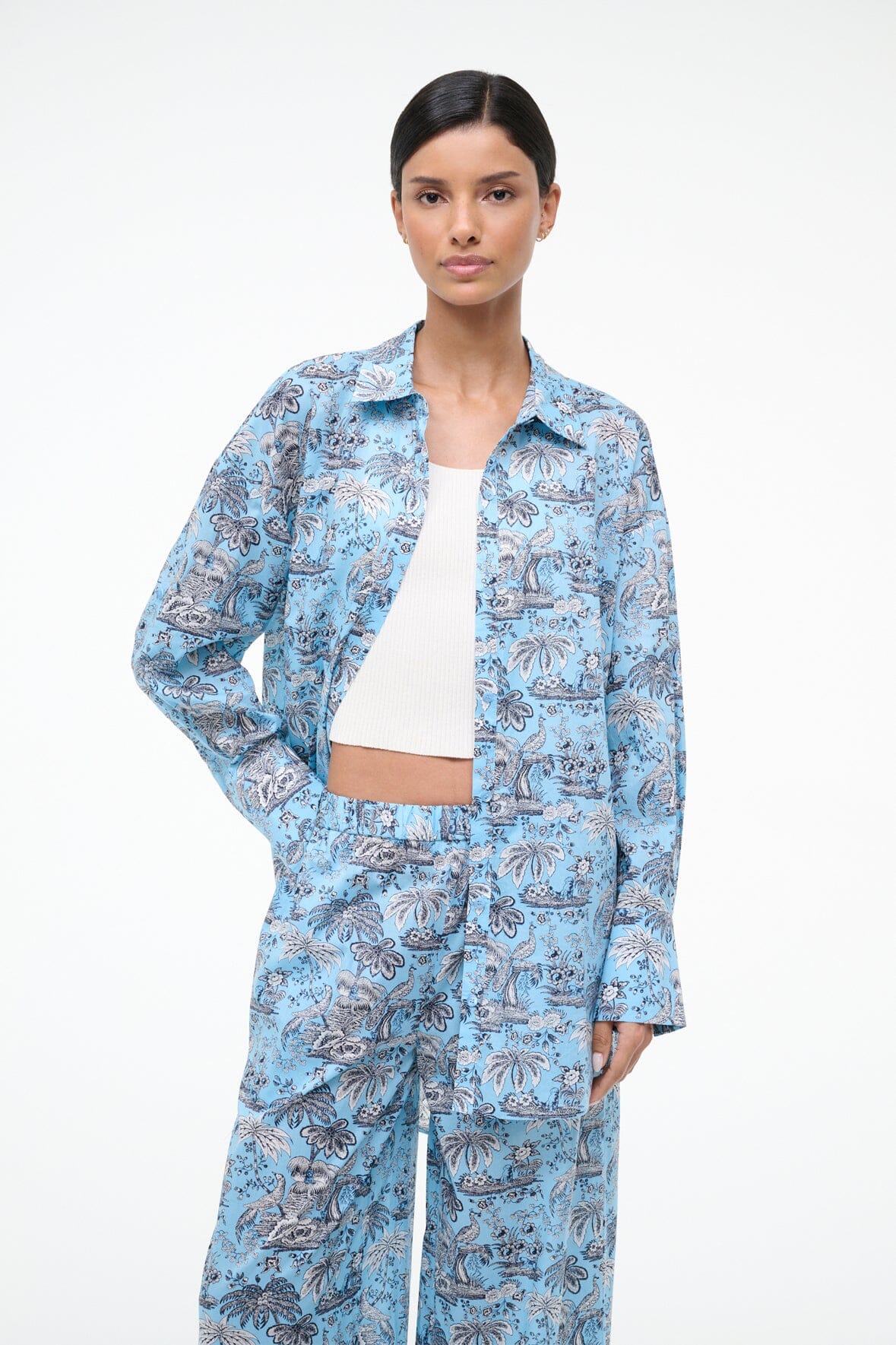 Sandbar Top Sky Toile | STAUD Recommended