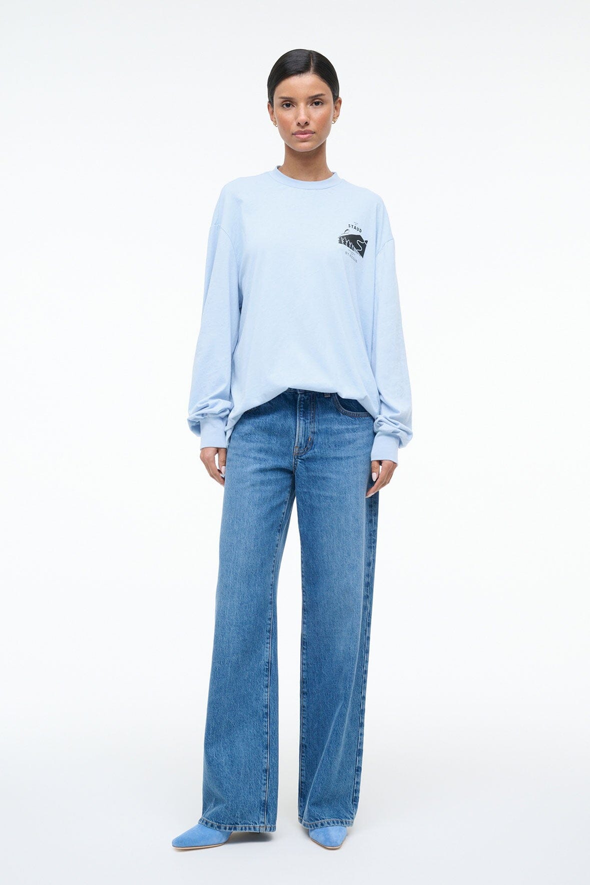 St Regis Long Sleeve Tee Glacier | STAUD Hot Sale